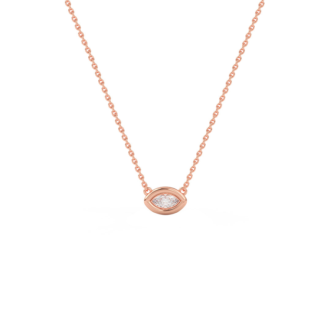 Bezel Marquise Necklace