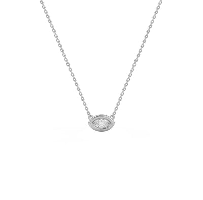 Bezel Marquise Necklace