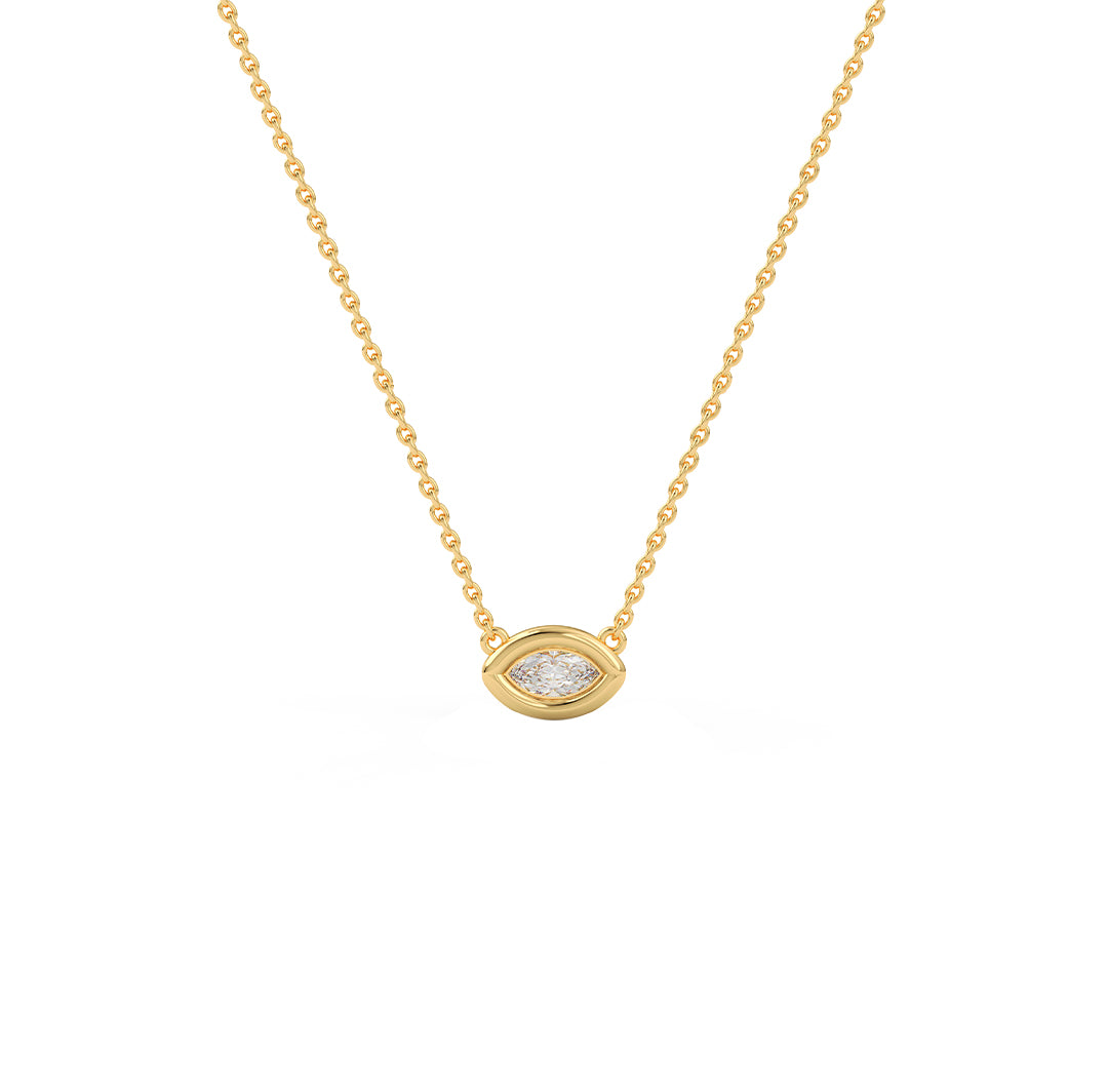 Bezel Marquise Necklace