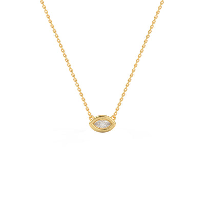Bezel Marquise Necklace