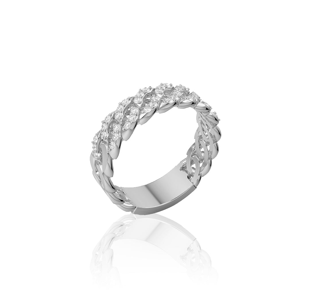 Diamond Cuban Link Ring