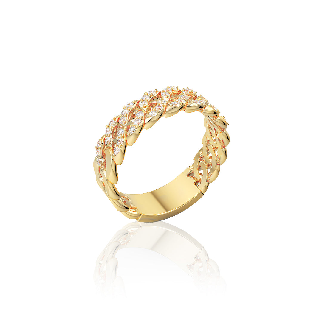 Diamond Cuban Link Ring