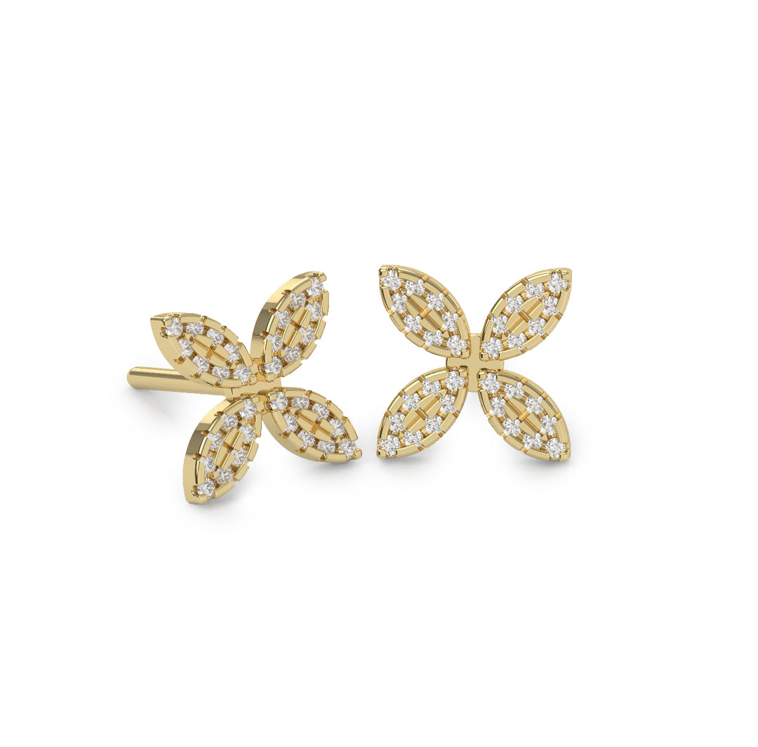 Diamond Wildflower Earrings