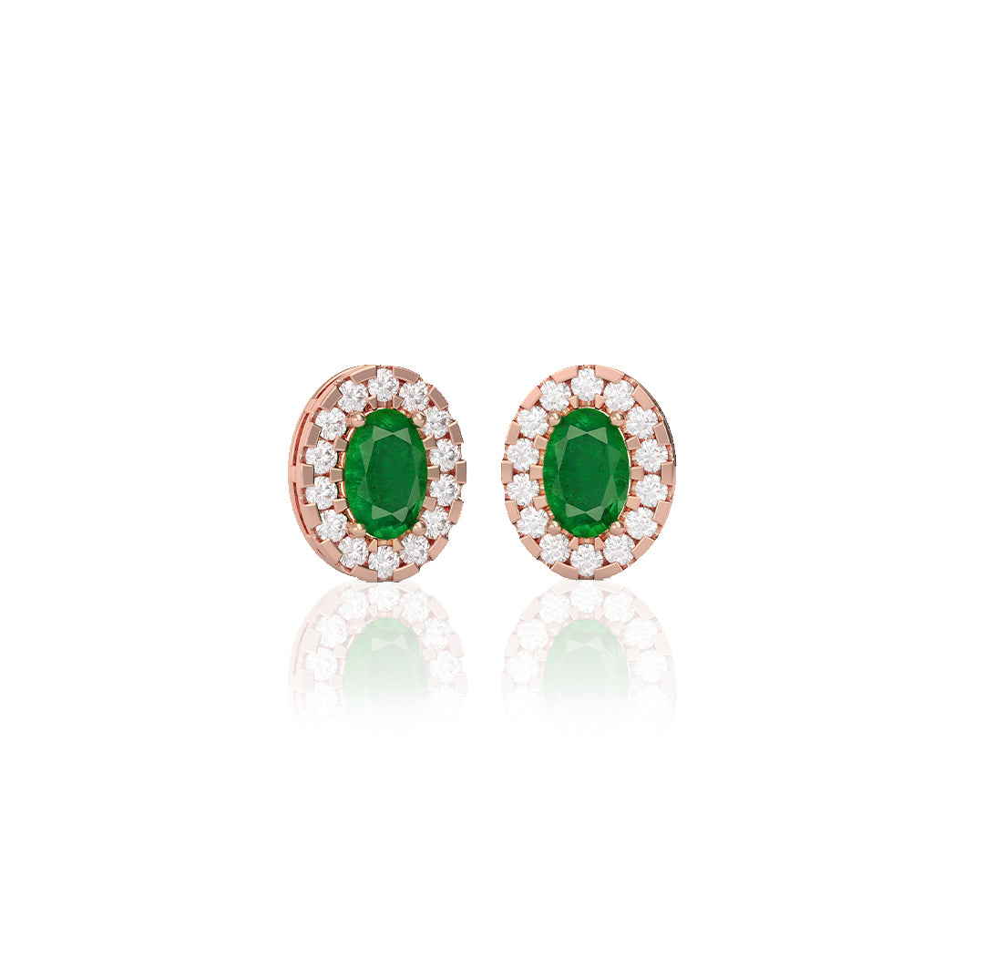 Diamond & Emerald TT Earrings