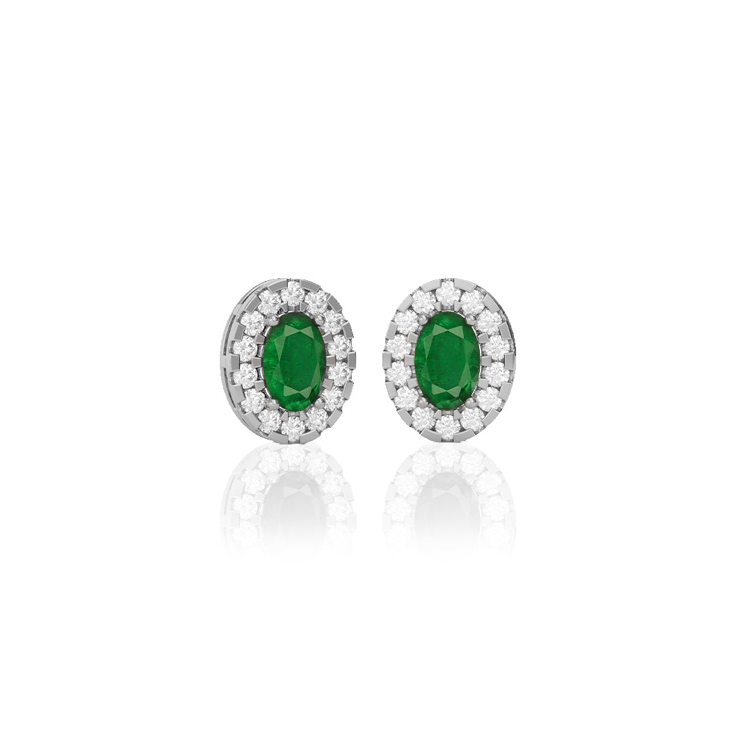Diamond & Emerald TT Earrings
