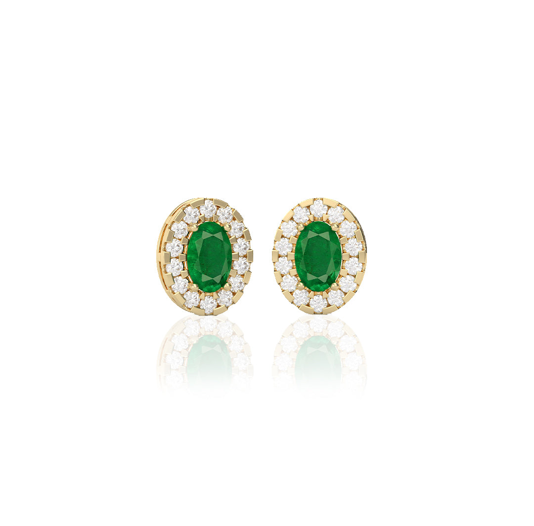 Diamond & Emerald TT Earrings