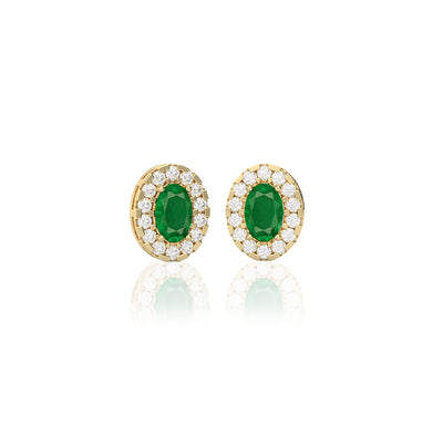 Diamond & Emerald TT Earrings