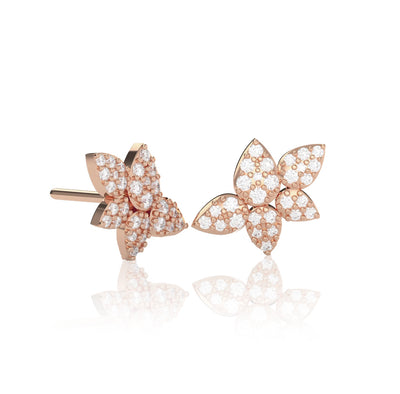 Fancy Flower Diamond Earrings