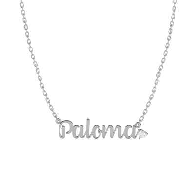 Floating Diamond Name Necklace