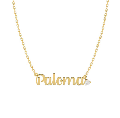 Floating Diamond Name Necklace