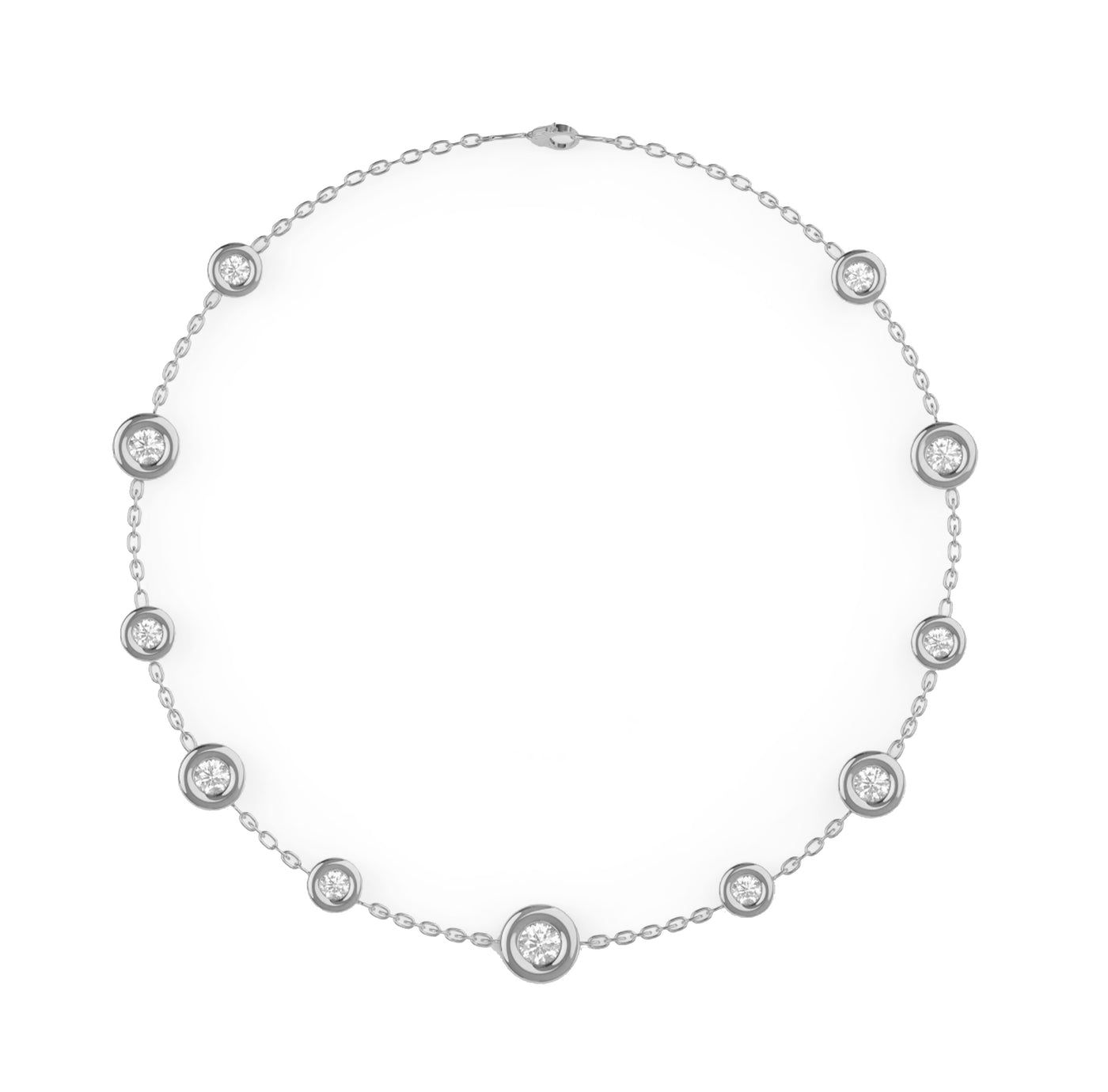 Graduated Bezel Diamond Bracelet