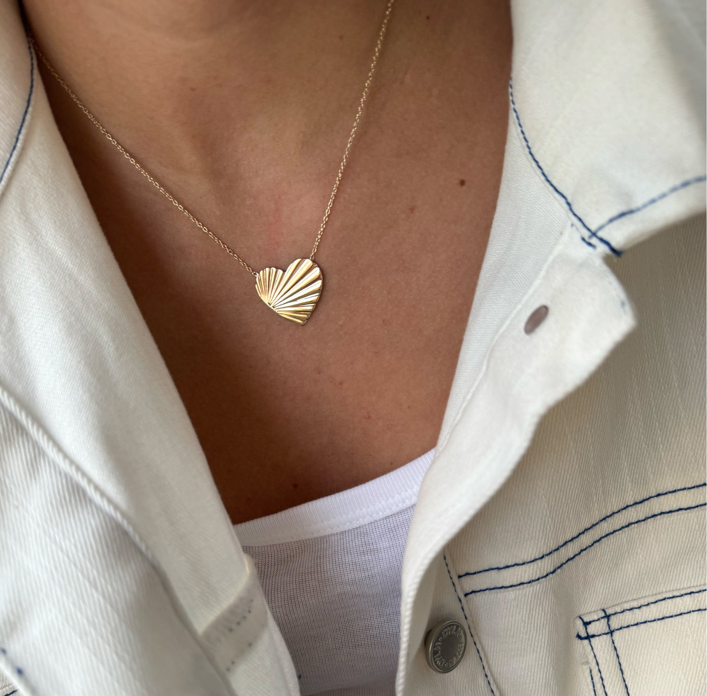 Heart Fanned Necklace