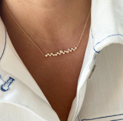 Bubble Bar Diamond Necklace