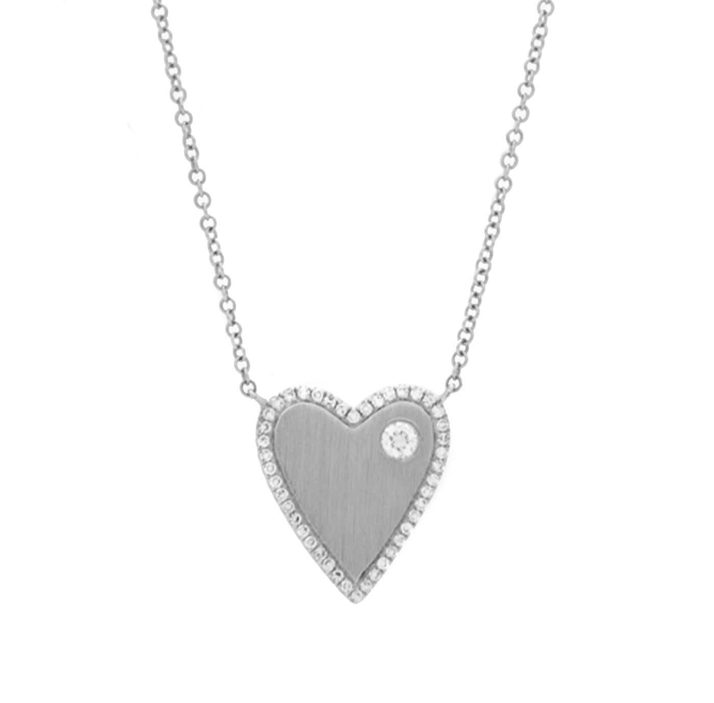Matte Heart Necklace
