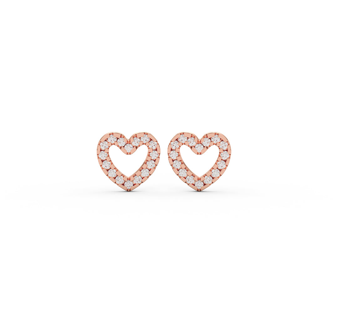 Mini Open Heart Earrings