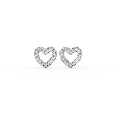 Mini Open Heart Earrings