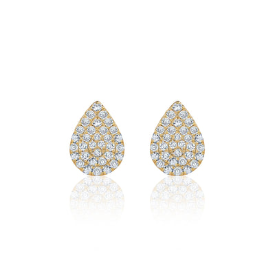Pear Pavé Diamond Earrings