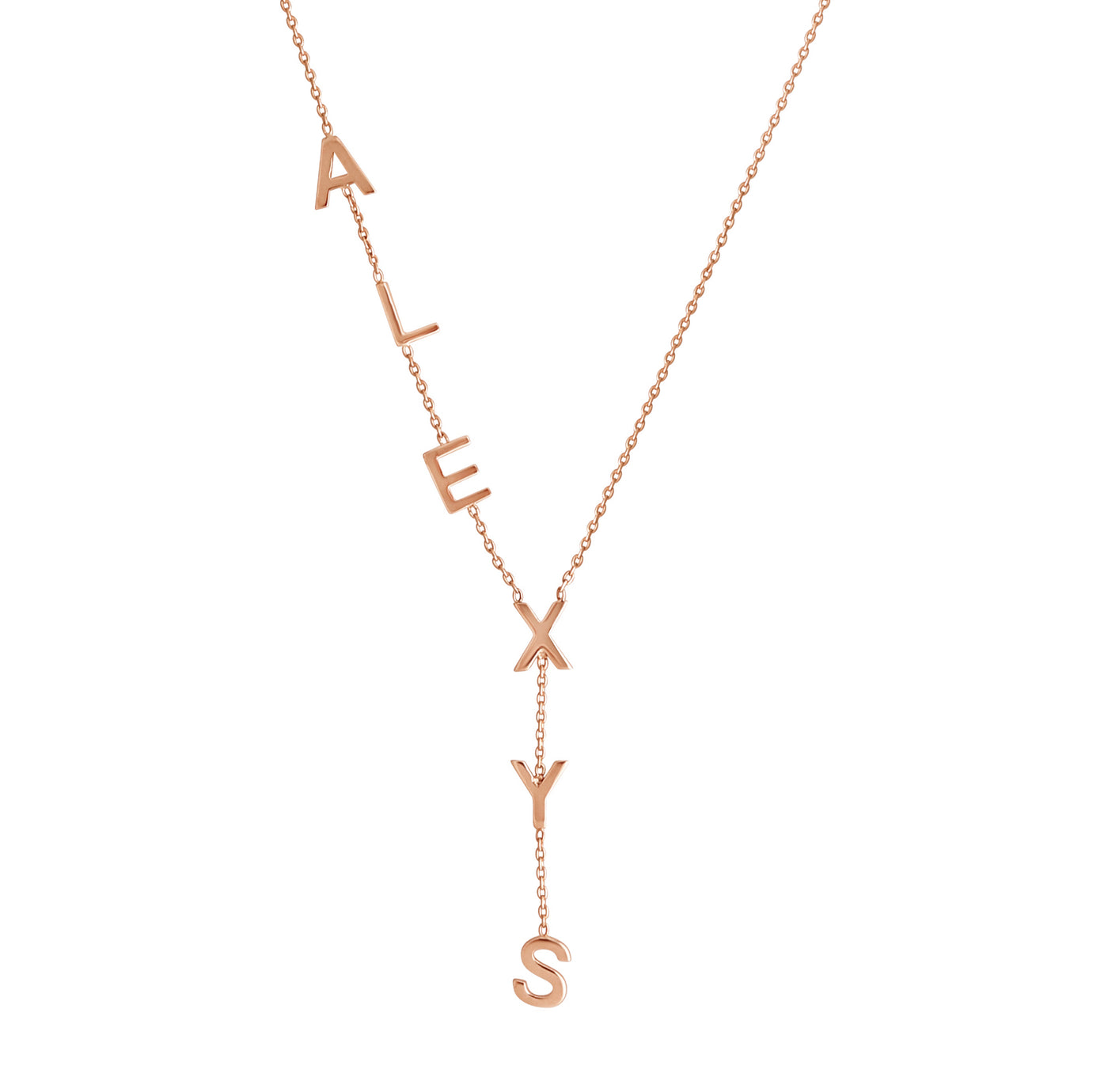 Side Drop Name Necklace