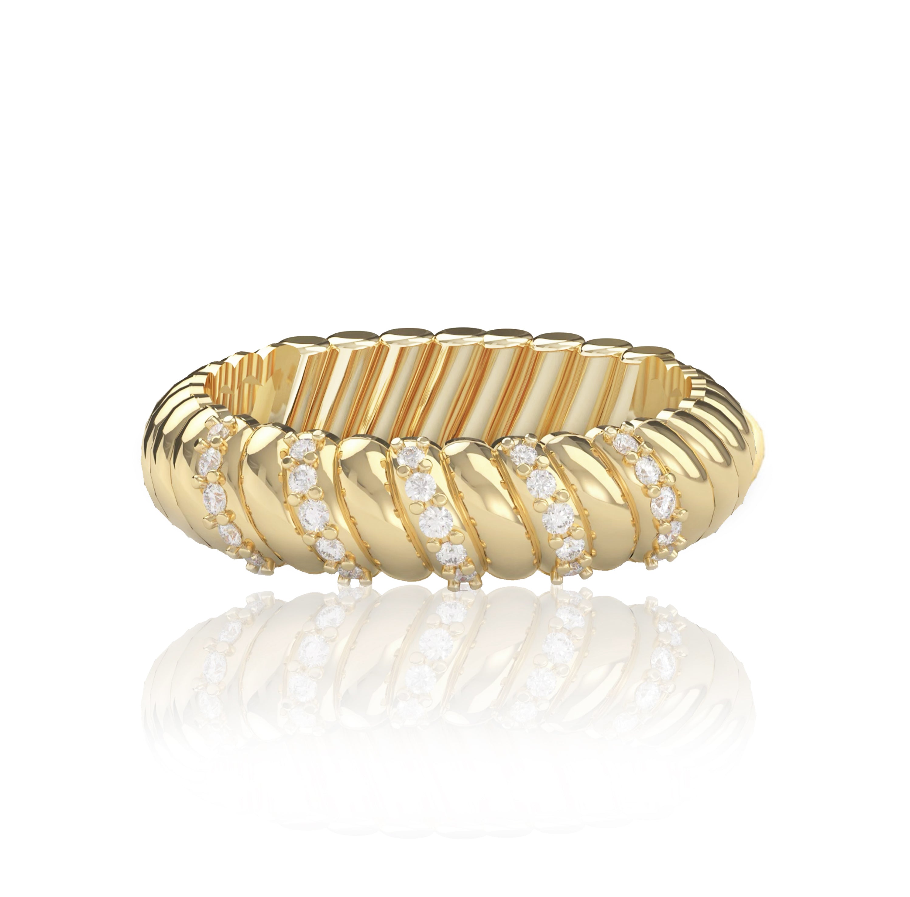 Diamond Spiral Ring – Tesoro Fine Jewelry