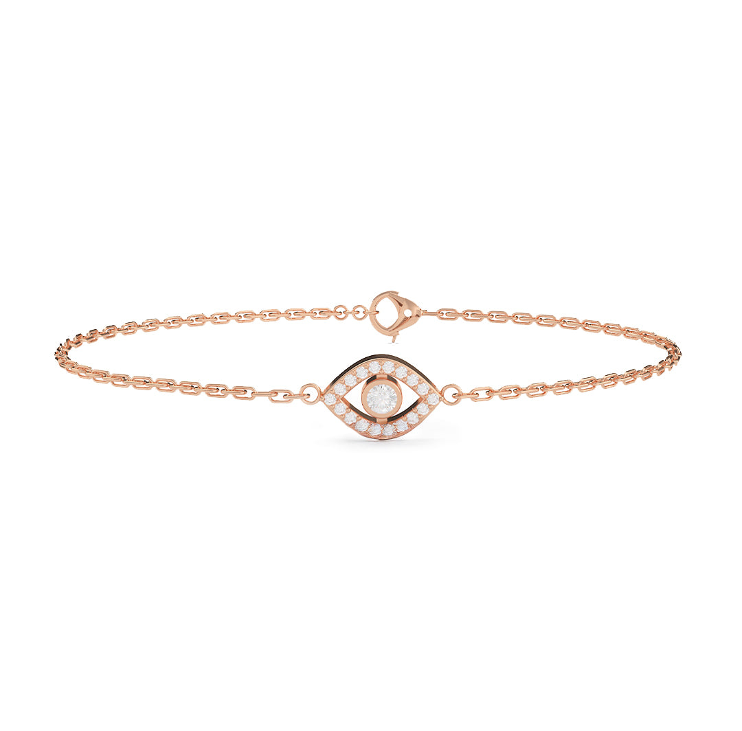Petite Diamond Evil Eye Bracelet