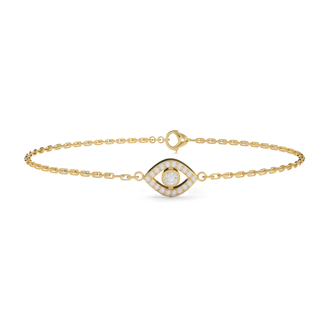 Petite Diamond Evil Eye Bracelet