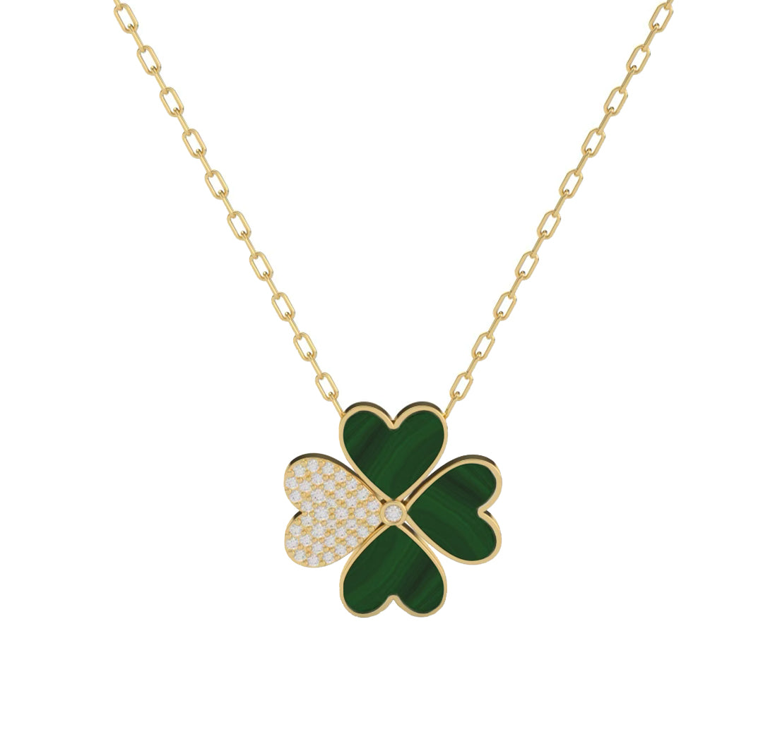 Malachite Lucky Heart Necklace