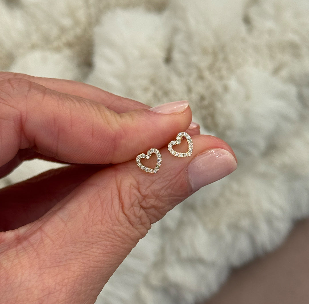 Mini Open Heart Earrings