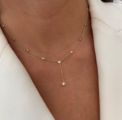 Dainty Drop Station Necklace