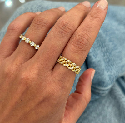Diamond Cuban Link Ring