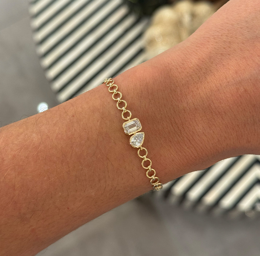 Diamond Duo Link Bracelet