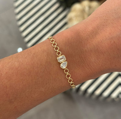 Diamond Duo Link Bracelet