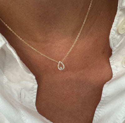 Diamond Teardrop Necklace