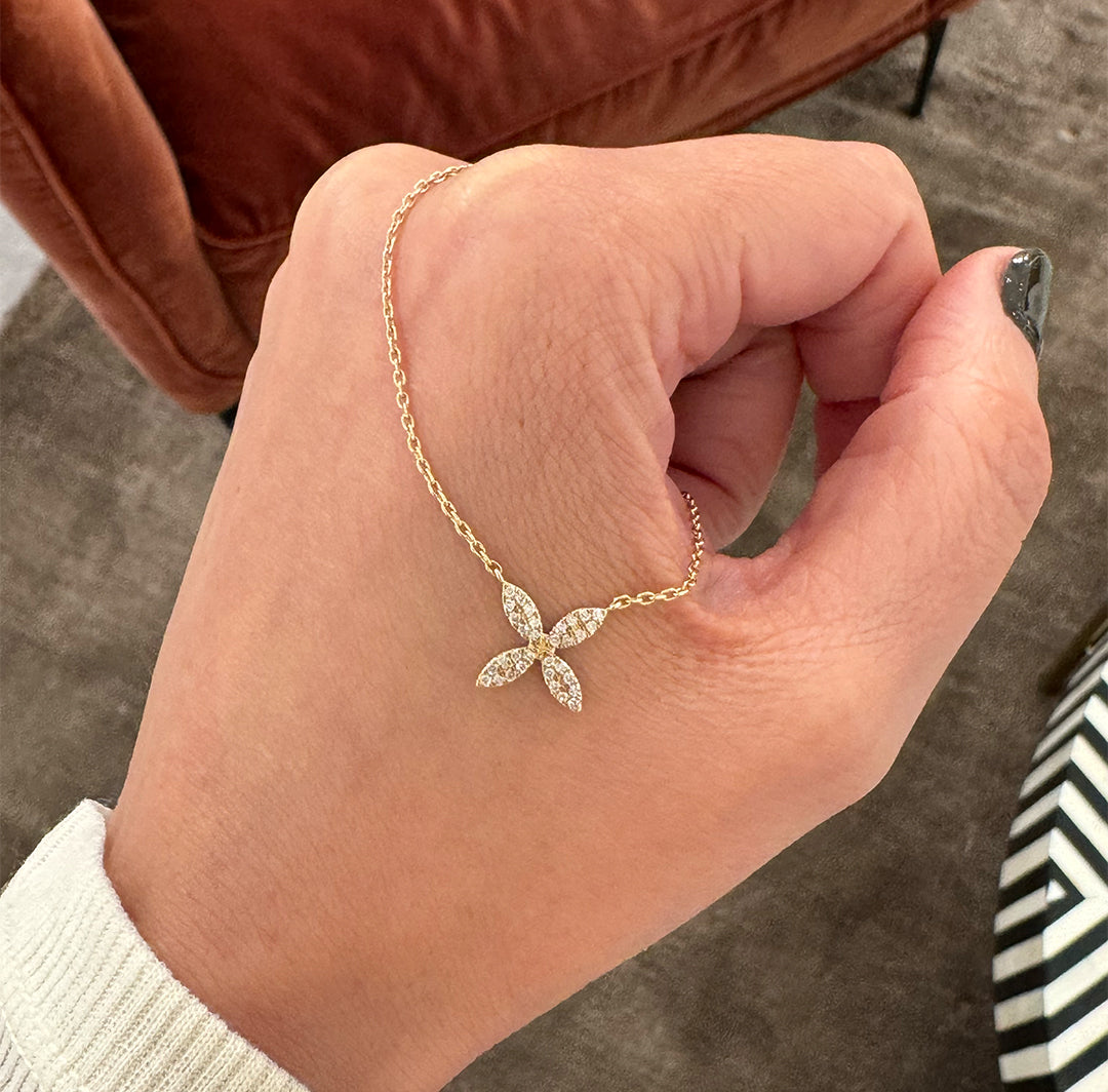 Diamond Wildflower Necklace