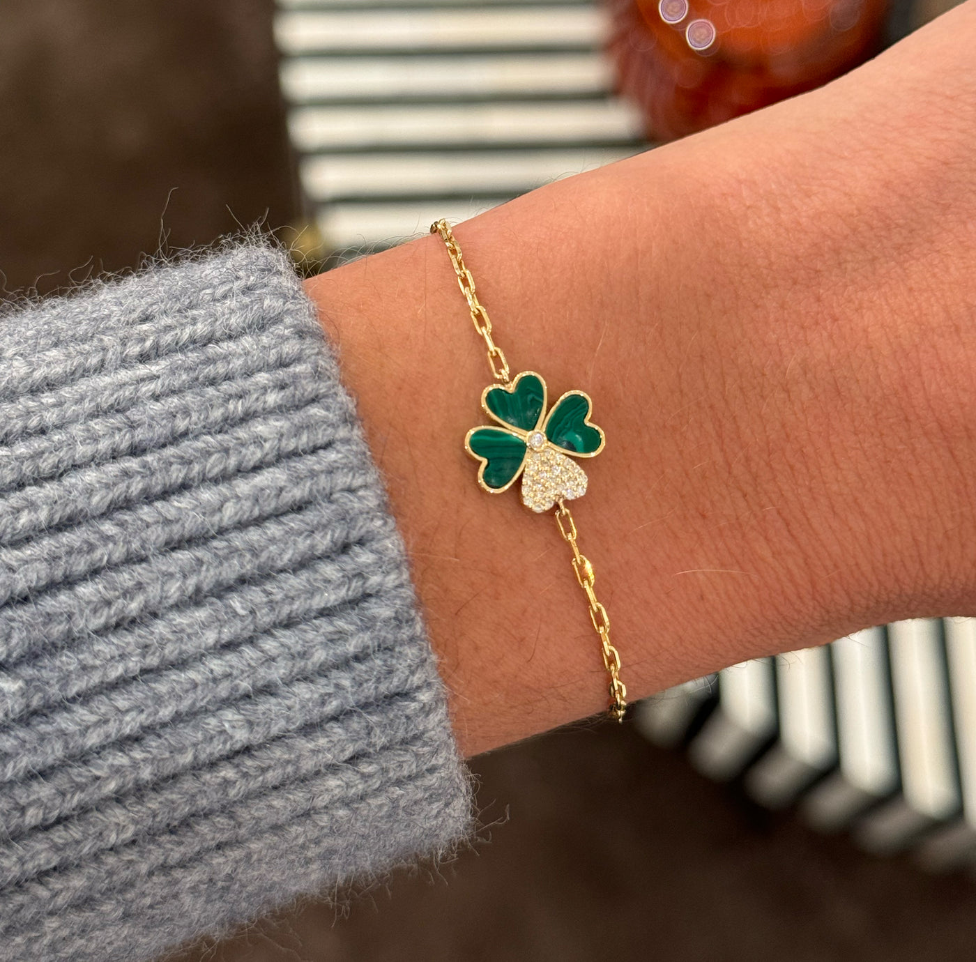 Malachite Lucky Heart Bracelet