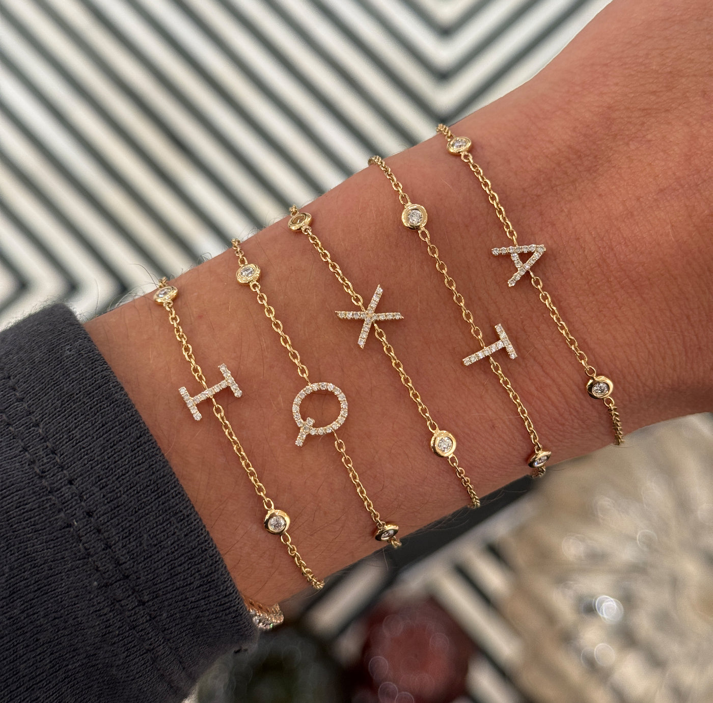 Diamond Initial Bracelet