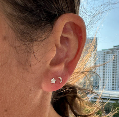 Mini Moon/Star Earrings