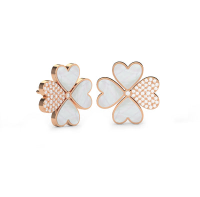 Mother of Pearl Lucky Heart Earrings