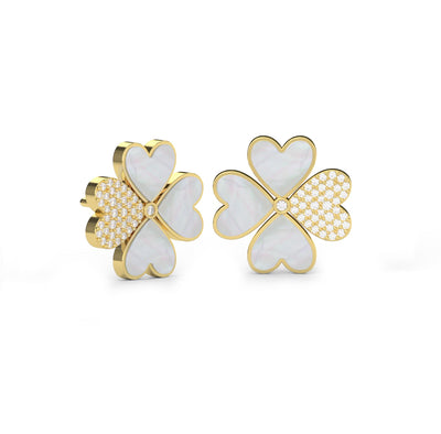 Mother of Pearl Lucky Heart Earrings