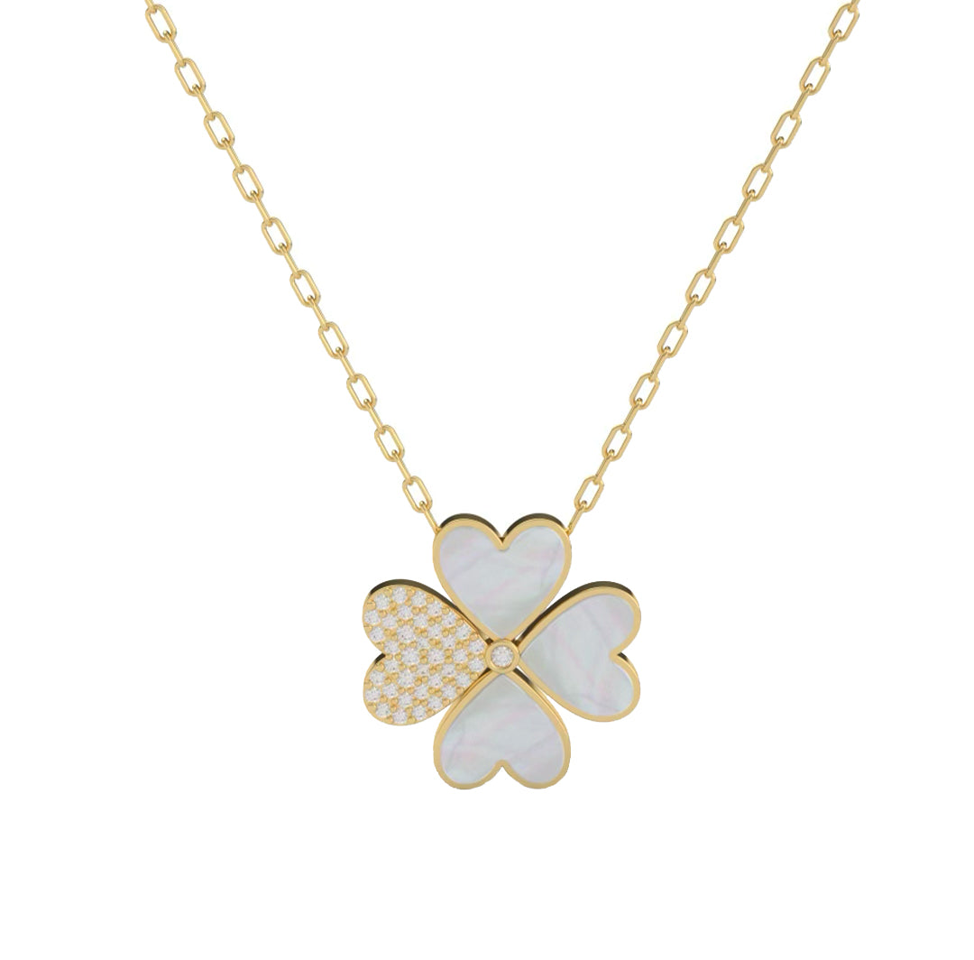 Mother of Pearl Lucky Heart Necklace