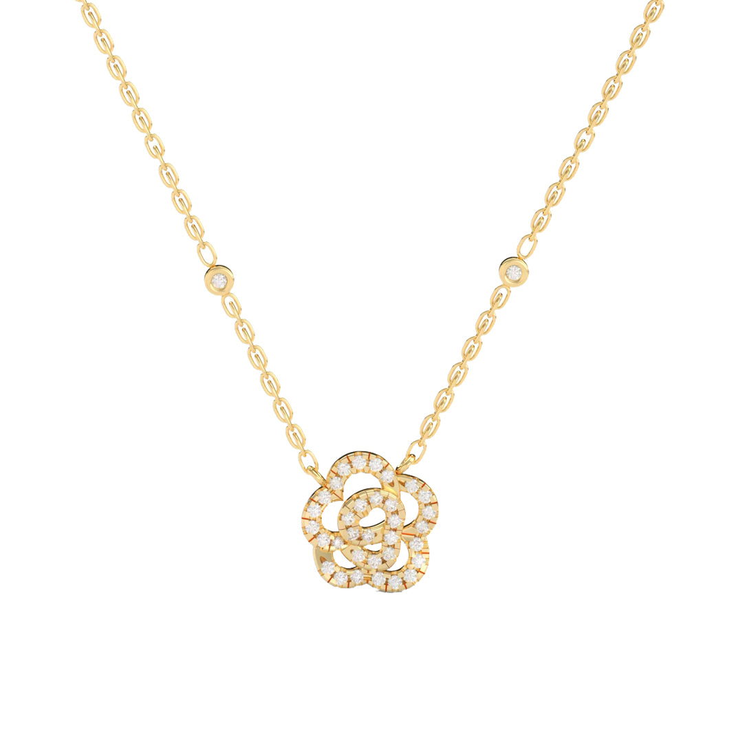 Rose Cutout Necklace