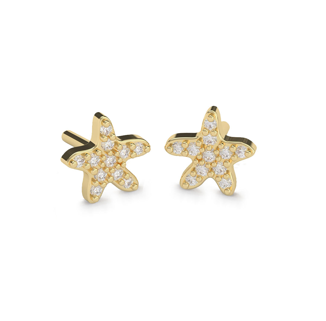 Petite Starfish Earrings