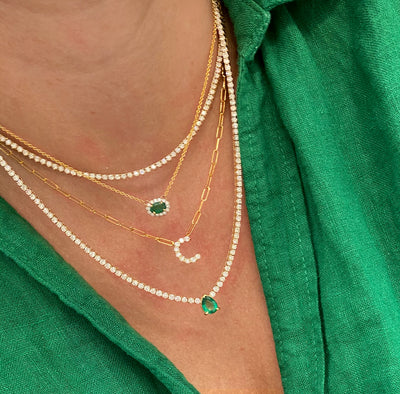 Diamond Emerald Necklace TT