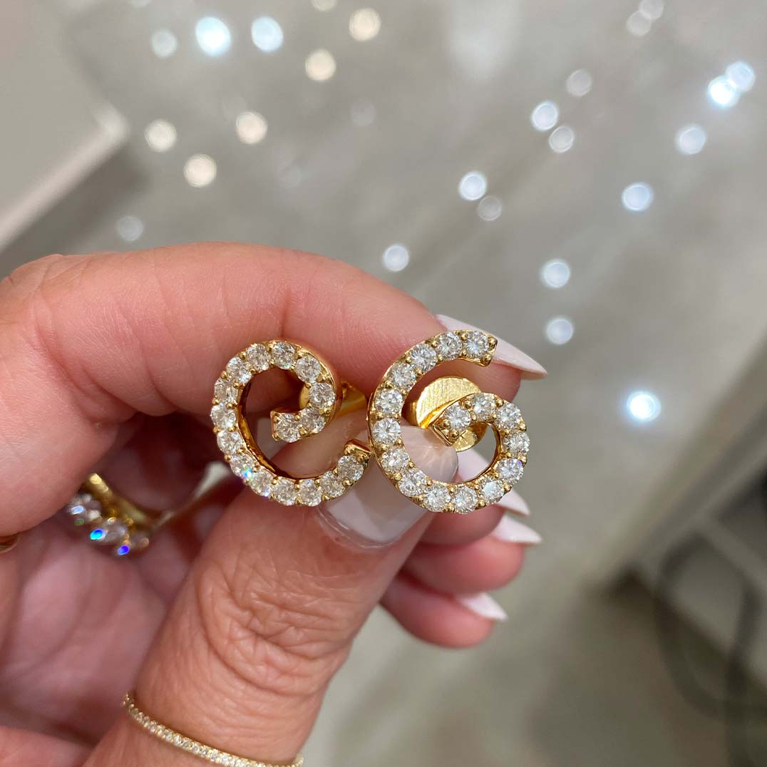 Big SHER Spiral Earrings