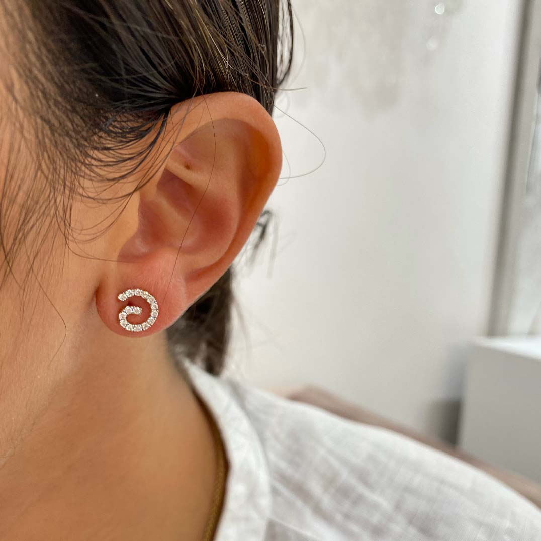 Mini SHER Spiral Earrings