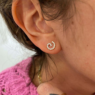 Mini SHER Spiral Earrings