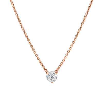Round Solitaire Diamond Necklace
