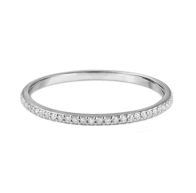 Thin Pavé Diamond Ring