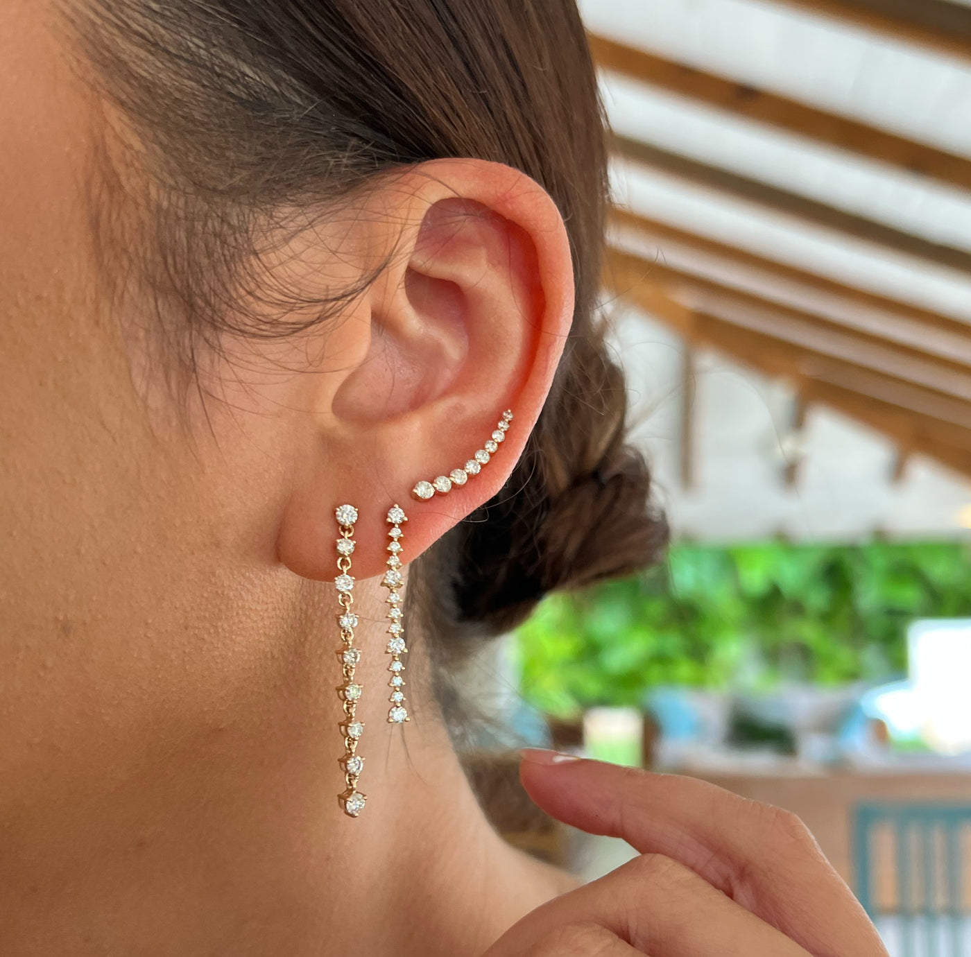 Ania Dangling Diamond Earrings