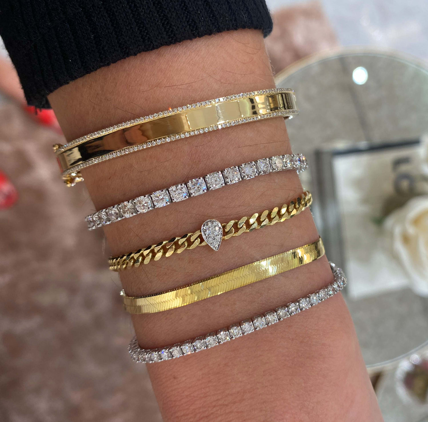 Diamond border bangle Clearance