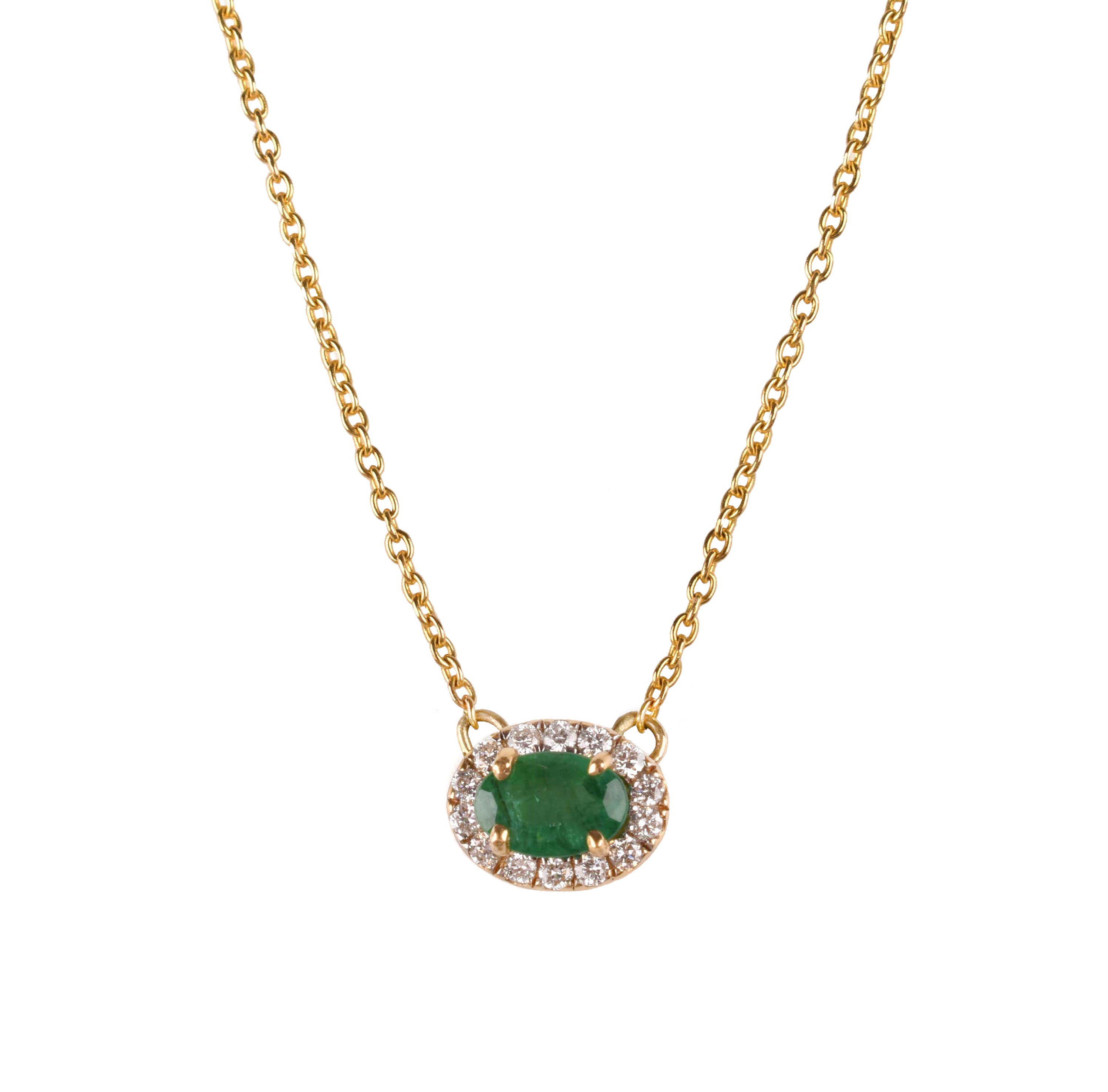 Diamond Emerald Necklace TT – Tesoro Fine Jewelry